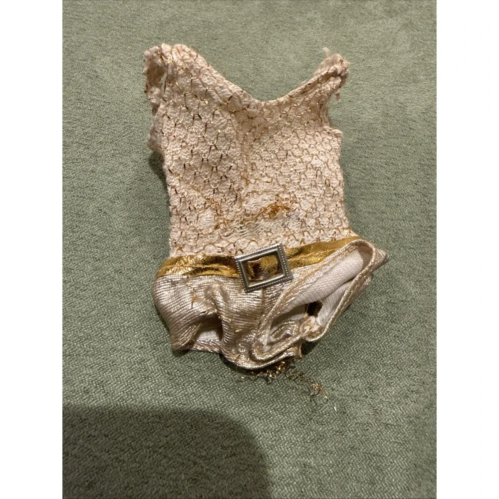Vintage Barbie‎ Casey Doll 1966 Golden Mesh Swimsuit FLAWS